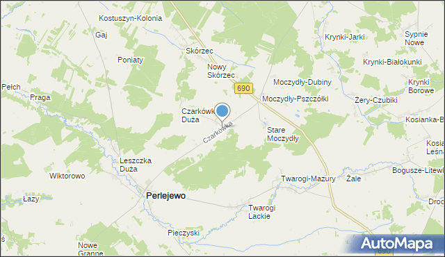 mapa Czarkówka Mała, Czarkówka Mała na mapie Targeo